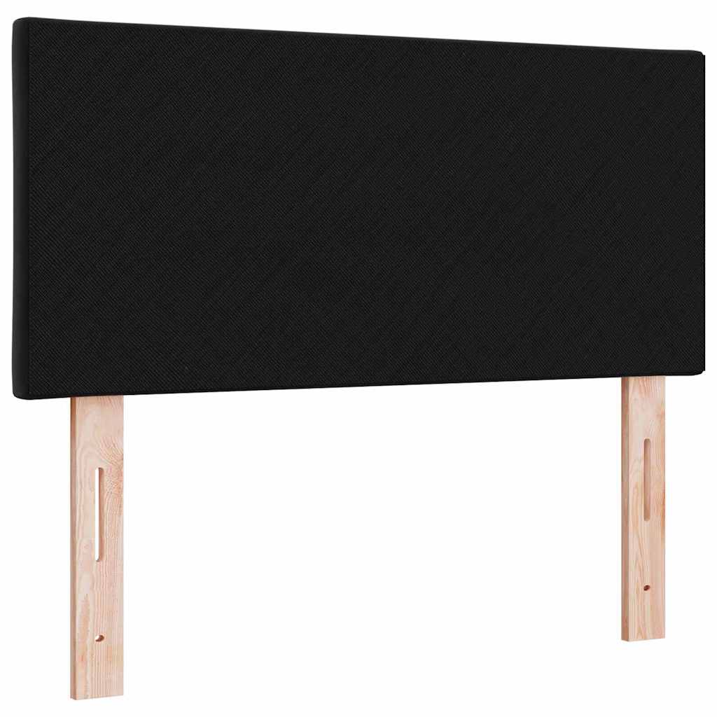 LED Headboard with LED Strip Lights Manual Black 90 cm Velvet